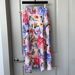 Floral Midi Slip Skirt